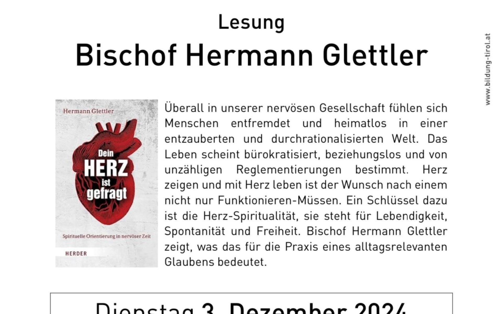 Lesung Bischof Hermann Glettler