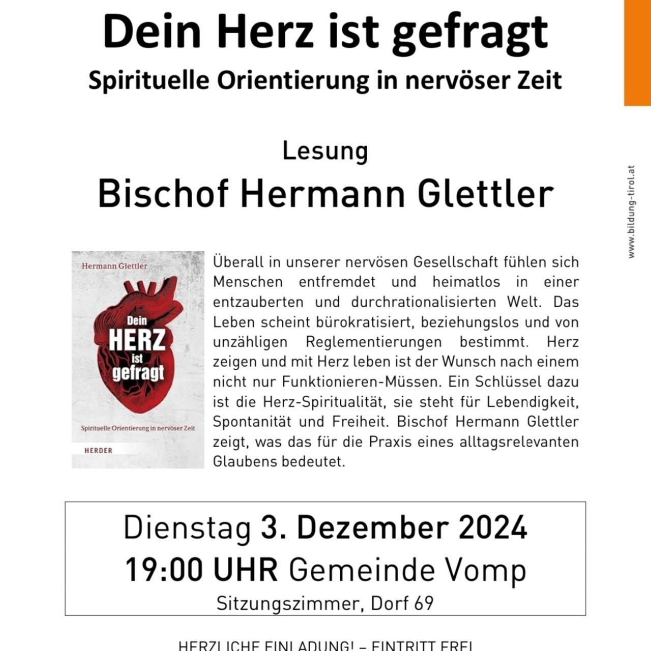 Lesung Bischof Hermann Glettler