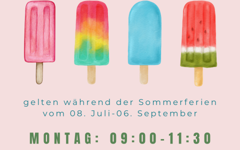 Sommeröffnungszeiten 